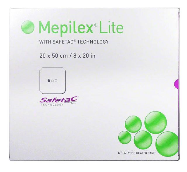 * Molnlycke 284599 Mepilex Lite 284599 8 x 20 Inches (Box of 4)