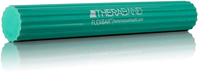 THERABAND 26101 FlexBar, Tennis Elbow Therapy Bar Green, Medium, Intermediate