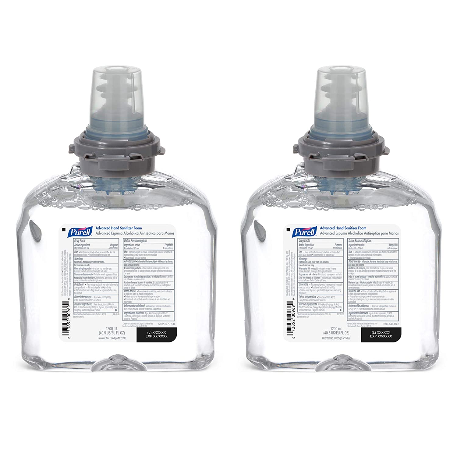 Purell 5392-02 Advanced Hand Sanitizer Foam (Pack of 2)