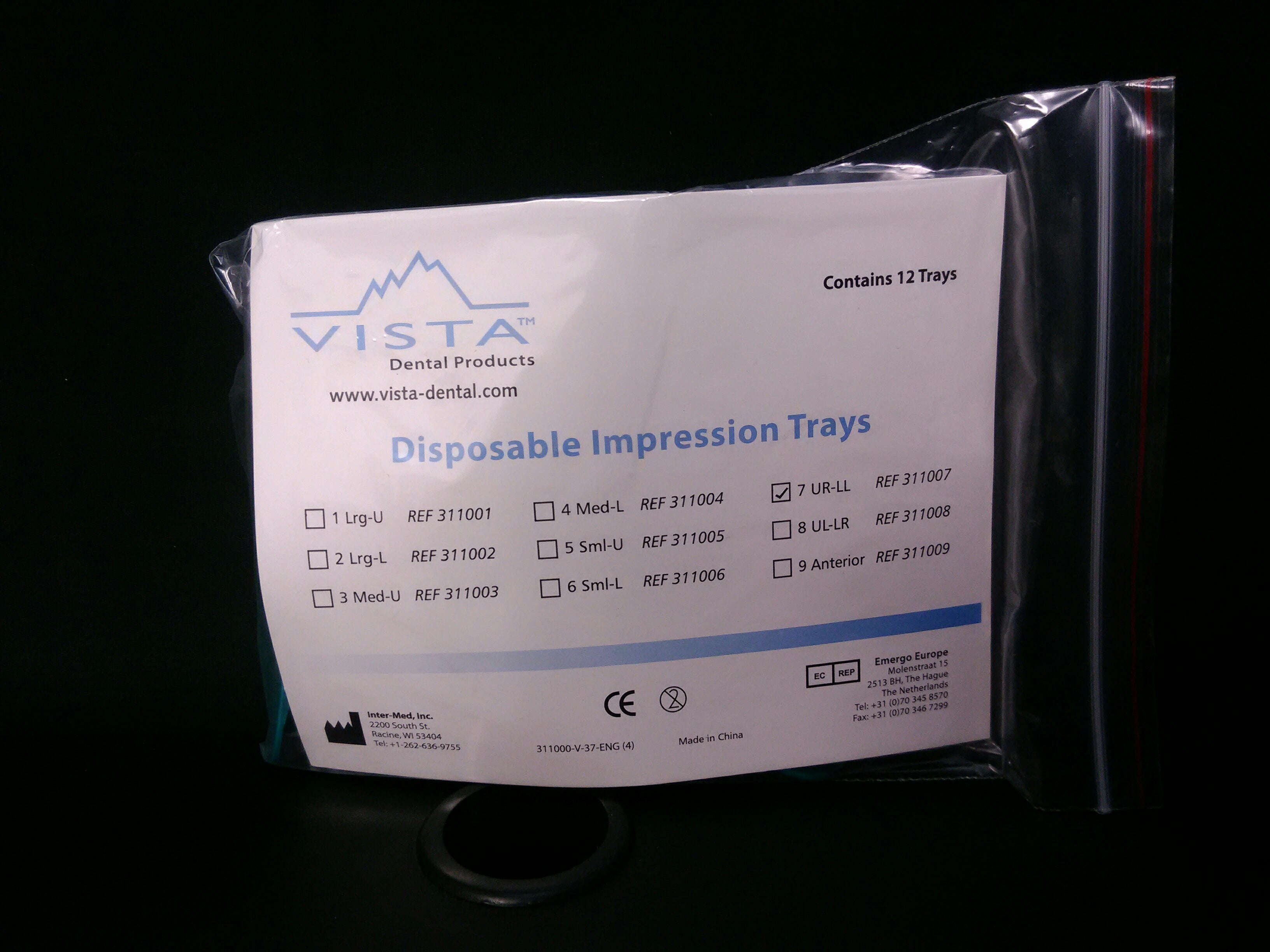 VISTA DENTAL  311007 VISTA PLASTIC IMPRS TRAYS