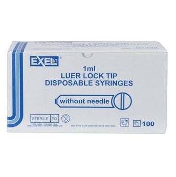 Exel 26050 Syringe Only, 1mL, Luer Lock, (Case of 800)