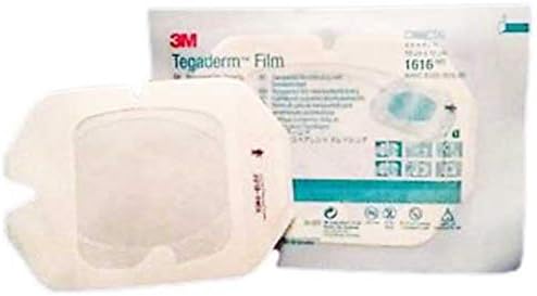 3M Tegaderm 1616 Transparent Film Dressing with Border, Box of 50