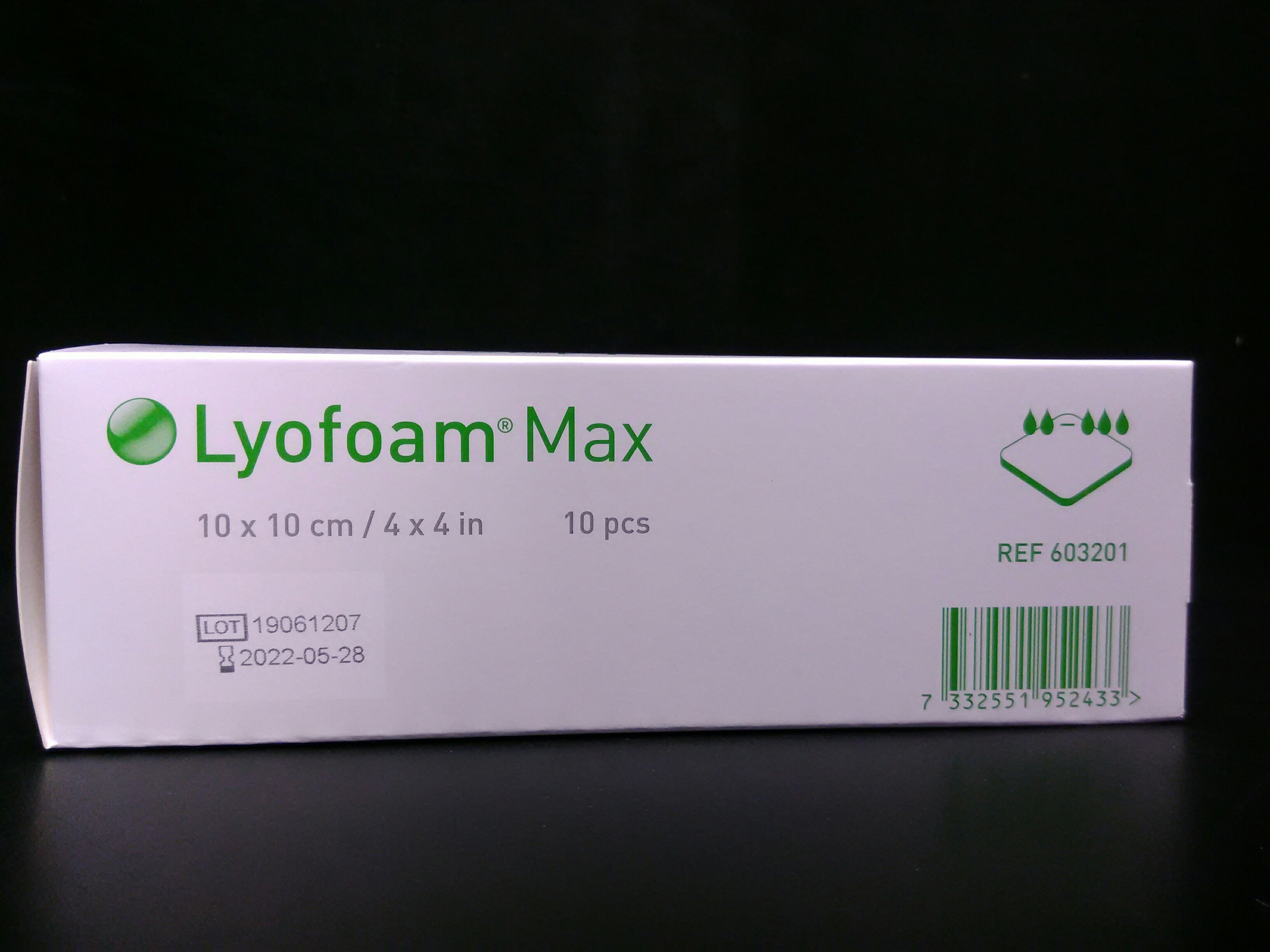 MOLNLYCKE HEALTH CARE 603201 LYOFOAM MAX 4 X 4 (10 X 10CM)