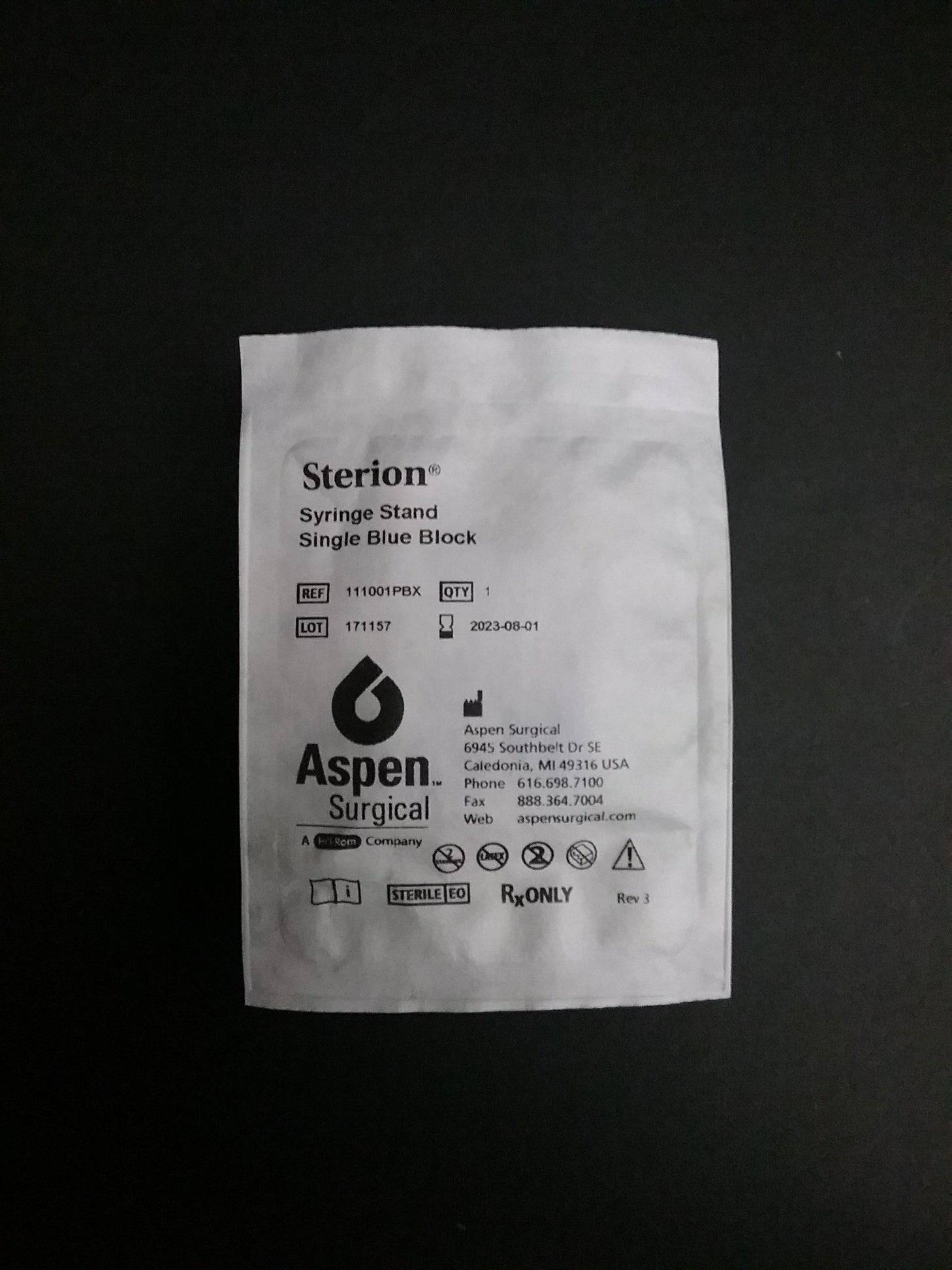 ASPEN SURGICAL  111001PBX Aspen Surgical- Syringe Handling System, Sterile, single block
