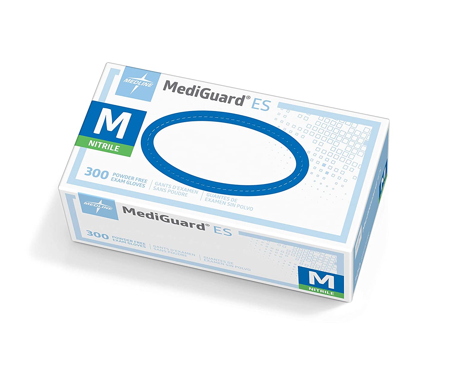 MediGuard ES MG3002 Powder Free, Nitrile Exam Gloves, Medium 300/bx