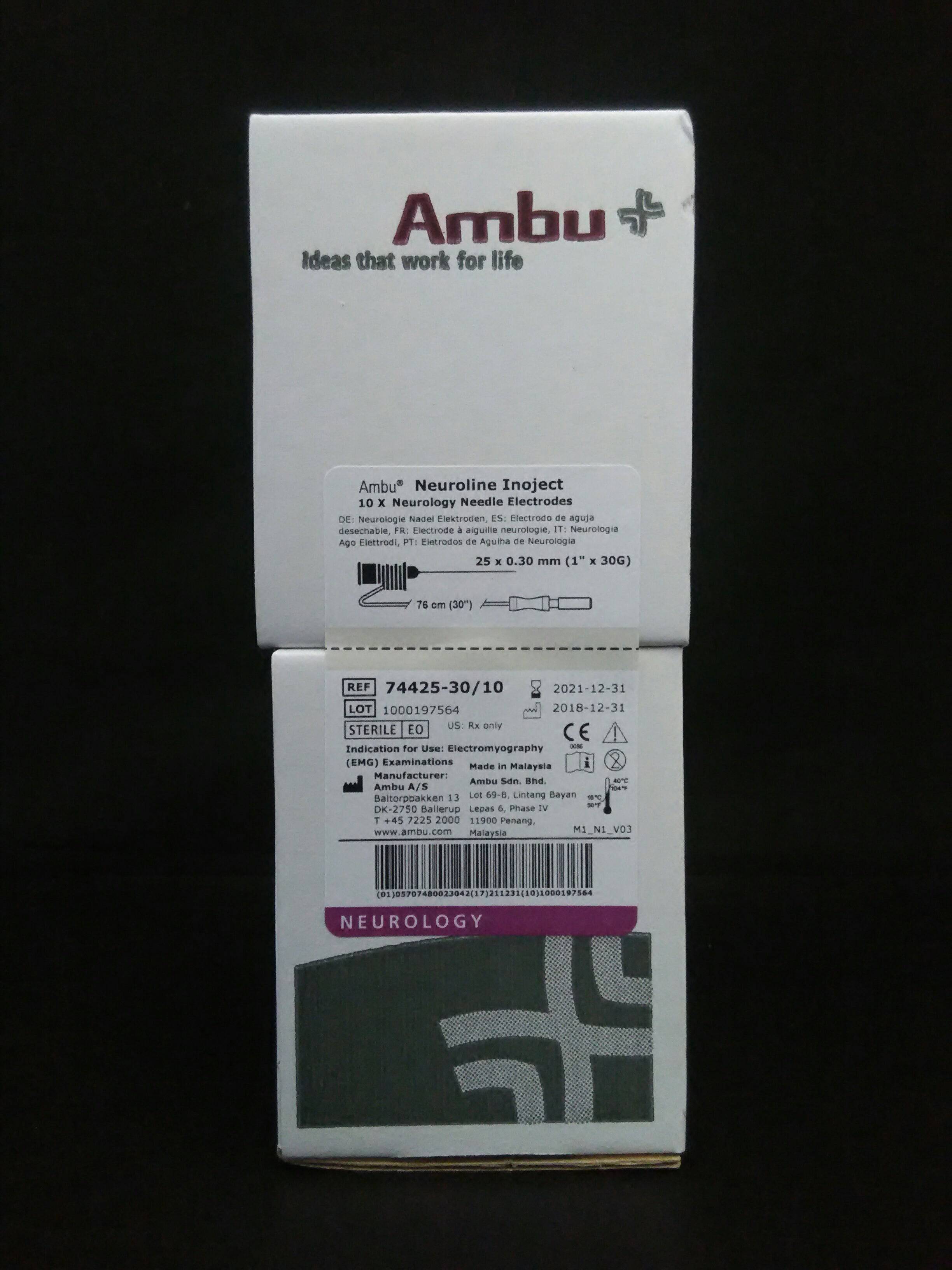 AMBU 74425-3010 NEEDLE, BOTOX INOJECT NEUROLINE 30GX25MM (10/PK)