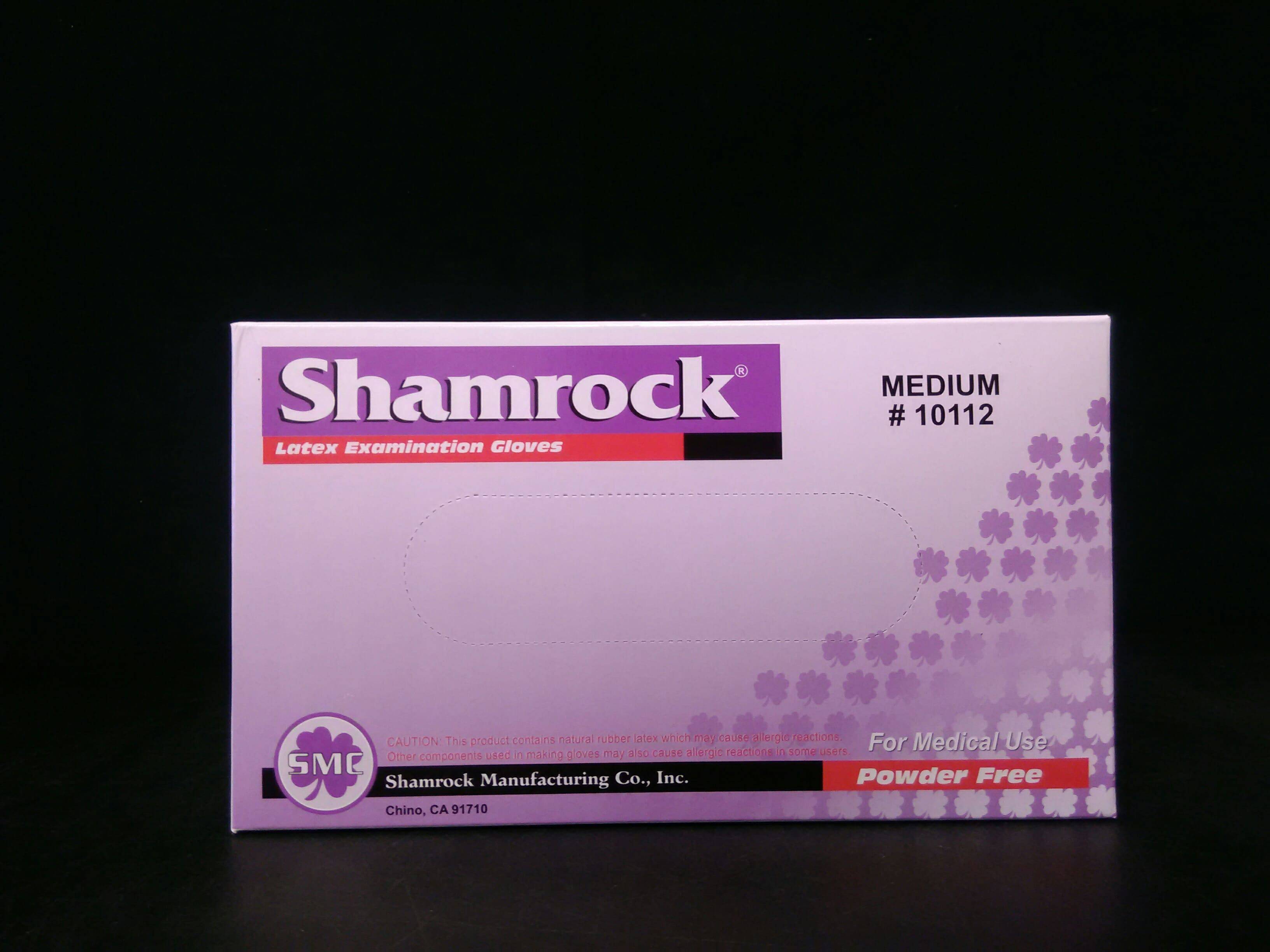 SHAMROCK MARKETING 10112 Case of Powder Free Latex Examination Gloves - Medium - To Your Door Medical  - Catheter